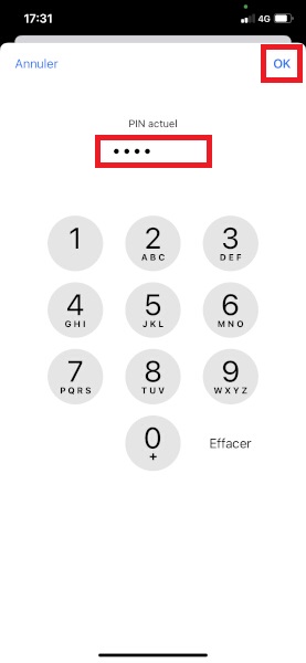 Modifier le code PIN de la SIM sur Apple iPhone 13 Pro Max